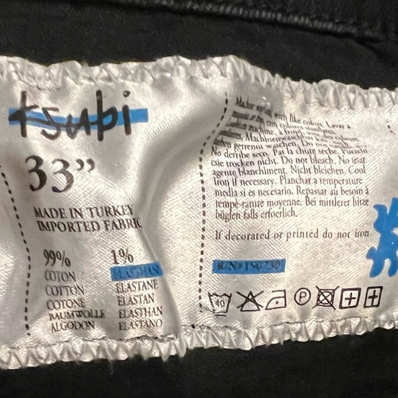 Men's K Subi NWT Black Distressed Jeans 33” - Picture 6 of 6